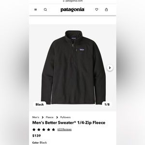 Patagonia Men's Better Sweater® 1/4-Zip Fleece